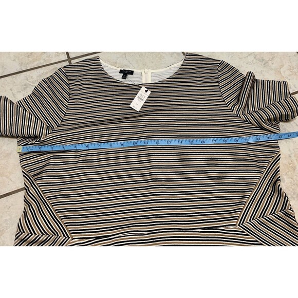 NWT Talbots Size 1X Stripped Peplum Short Sleeve Top Closet Staple Business - Picture 4 of 6